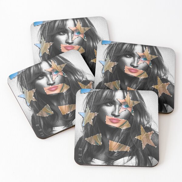 Item preview, Sabrina graphic design black and white star cut out print designed and sold by dandelionzone.