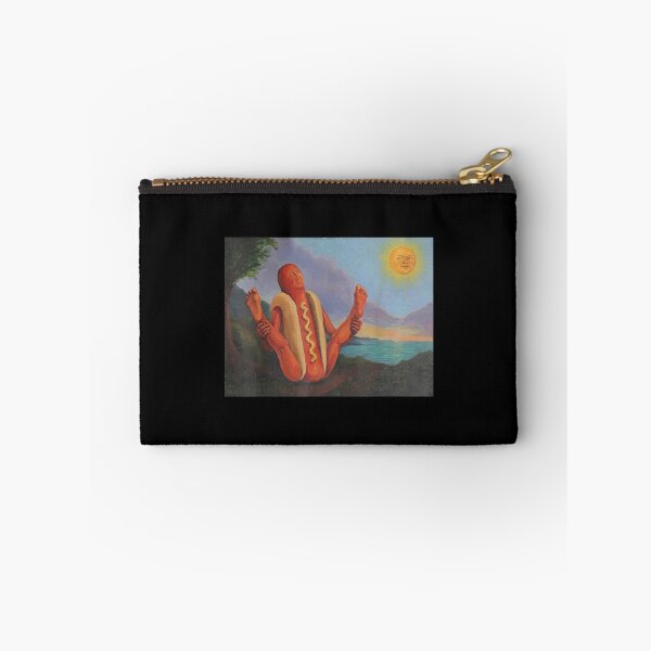 Item preview, Funny Hot Dog Yoga Sunning Hotdog Meme Art designed and sold by MelBarrerahh.