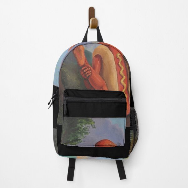 Item preview, Funny Hot Dog Yoga Sunning Hotdog Meme Art designed and sold by MelBarrerahh.