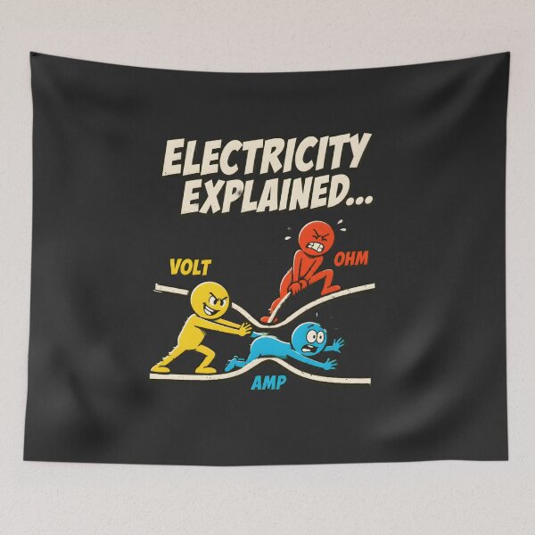 Item preview, Electricity Explained - Funny Science Nerd T-shirt designed and sold by shmupod.