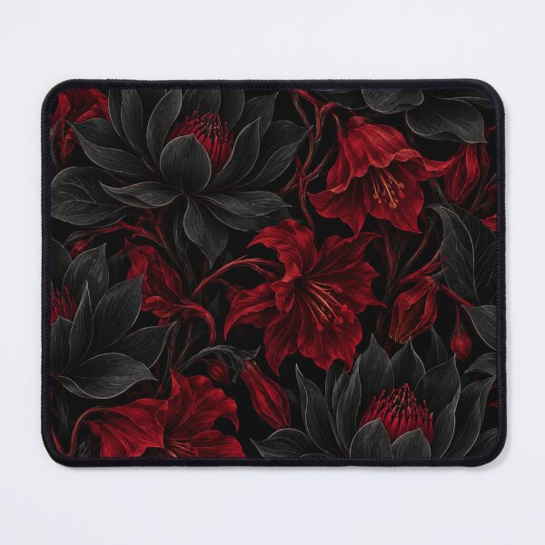 Item preview, Gothic Red And Black Floral Pattern designed and sold by Owcomm.