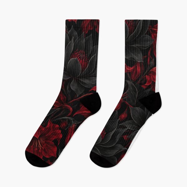 Item preview, Gothic Red And Black Floral Pattern designed and sold by Owcomm.