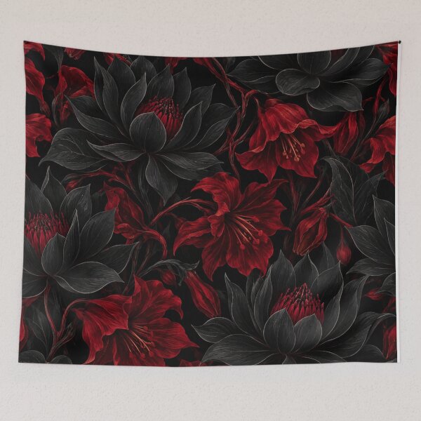 Item preview, Gothic Red And Black Floral Pattern designed and sold by Owcomm.