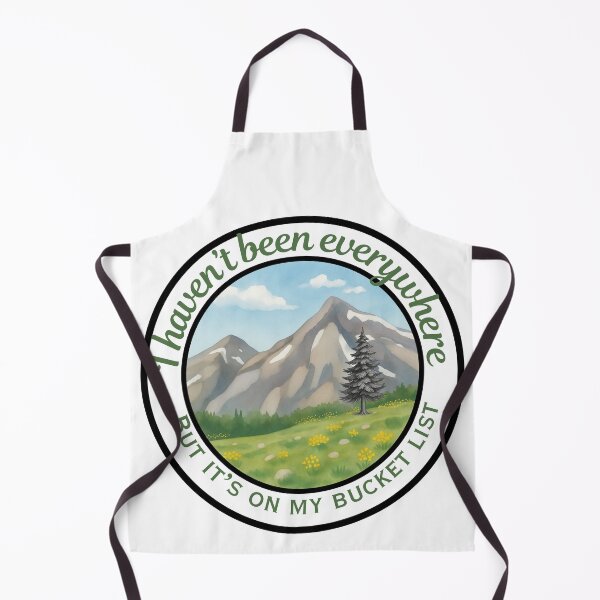 Item preview, I Haven't Been Everywhere Bucket List Badge | Mountain Hiking Travel Design designed and sold by DonnaRaine.