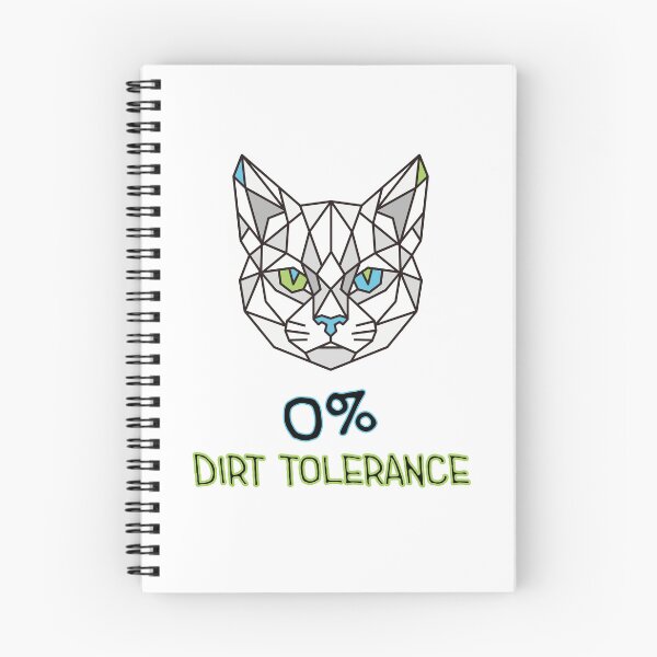 Item preview, Geometric White Cat - 0% Dirt Tolerance designed and sold by AnimalsKnowAll.