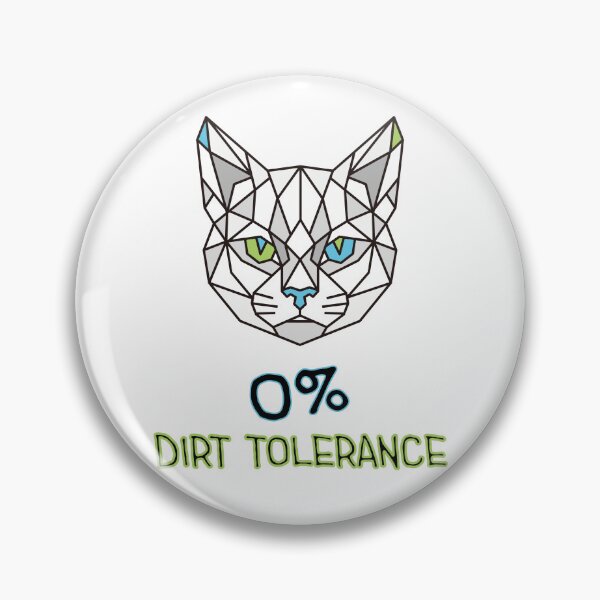 Item preview, Geometric White Cat - 0% Dirt Tolerance designed and sold by AnimalsKnowAll.