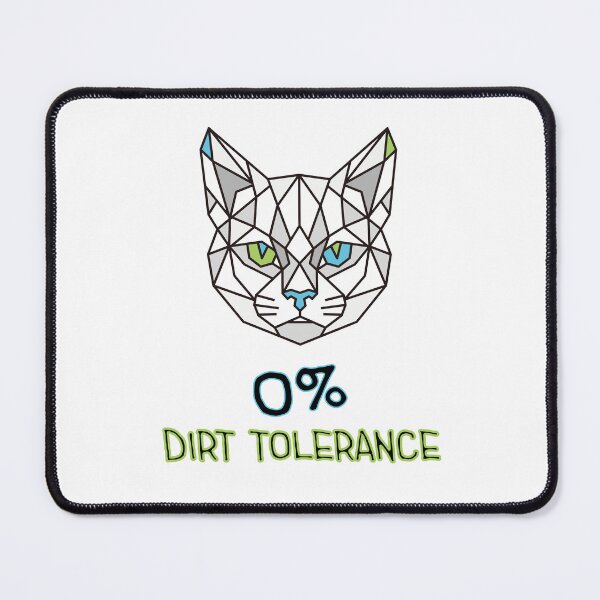 Item preview, Geometric White Cat - 0% Dirt Tolerance designed and sold by AnimalsKnowAll.