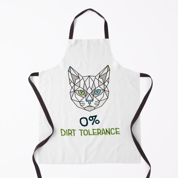 Item preview, Geometric White Cat - 0% Dirt Tolerance designed and sold by AnimalsKnowAll.
