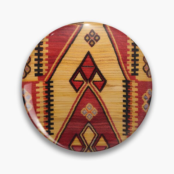 Item preview, Vibrant Anatolian Kilim Geometric Pattern Rug – Bohemian Tribal Art Print designed and sold by Psycho-Crazy.