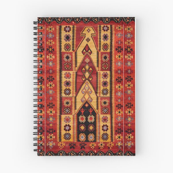 Item preview, Vibrant Anatolian Kilim Geometric Pattern Rug – Bohemian Tribal Art Print designed and sold by Psycho-Crazy.