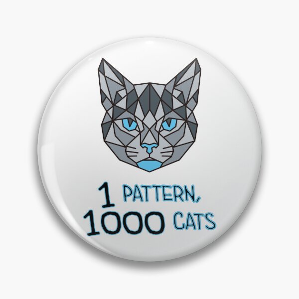 Item preview, Geometric Tabby Cat - 1 Pattern, 1000 Cats designed and sold by AnimalsKnowAll.