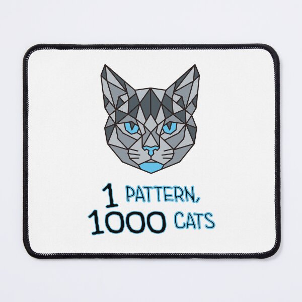 Item preview, Geometric Tabby Cat - 1 Pattern, 1000 Cats designed and sold by AnimalsKnowAll.