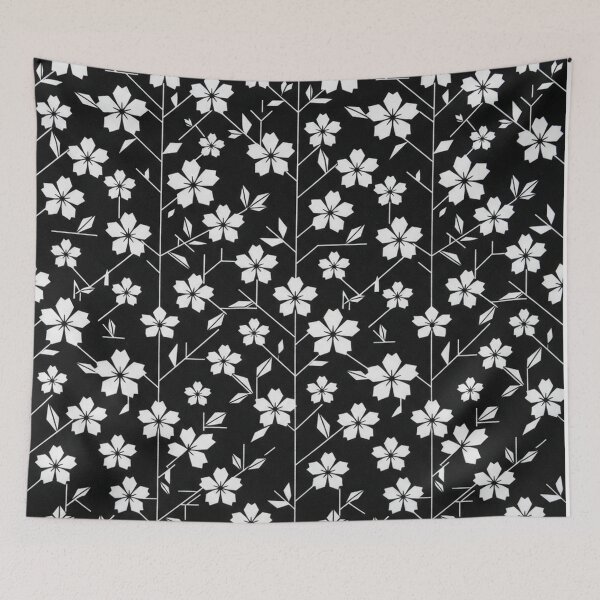 Item preview, Geometric Black and White Floral Pattern designed and sold by Owcomm.