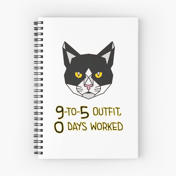 Item preview, Geometric Tuxedo Cat - 9-to-5 Outfit, 0 Days Worked designed and sold by AnimalsKnowAll.