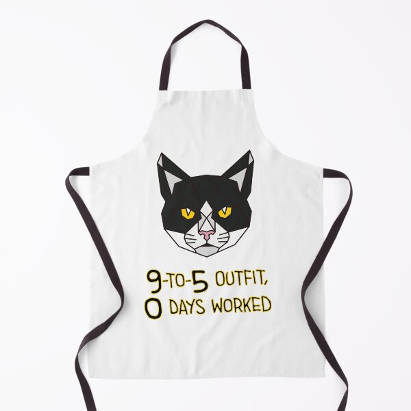 Item preview, Geometric Tuxedo Cat - 9-to-5 Outfit, 0 Days Worked designed and sold by AnimalsKnowAll.