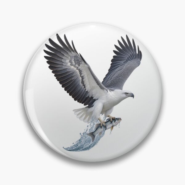 Item preview, White-Bellied Sea Eagle Catching a Fish designed and sold by Funnydesign4u.