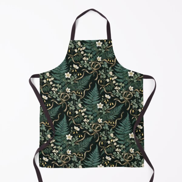 Item preview, Moody Victorian Fern & Floral Ribbon Pattern designed and sold by arteresting-art.