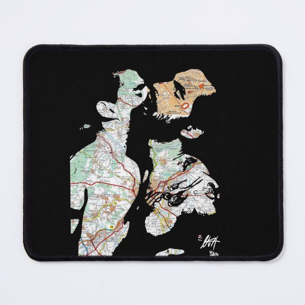 Item preview, Nîmes Romance – Gard Bearded Gay Hipsters Map Art - NLMKArtStudio designed and sold by NLMKArtStudio.