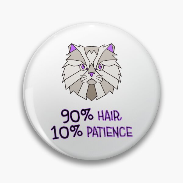 Item preview, Geometric Persian Cat - 90% Hair, 10% Patience designed and sold by AnimalsKnowAll.