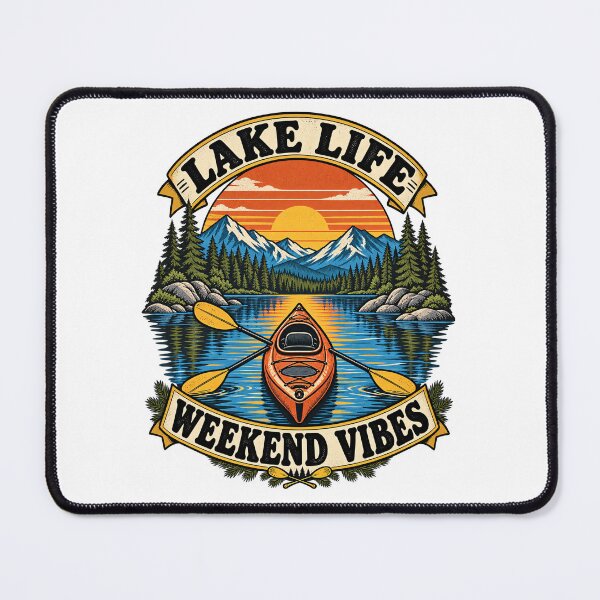 Item preview, Retro Kayaking Mountain Sunset designed and sold by urbinet.