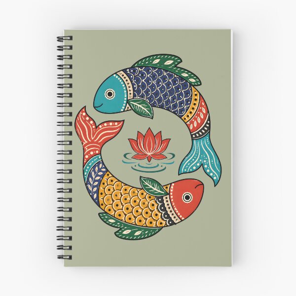 Item preview, Gond-Inspired Circular Fish Folk Art designed and sold by  MAD's Recreation Studio.