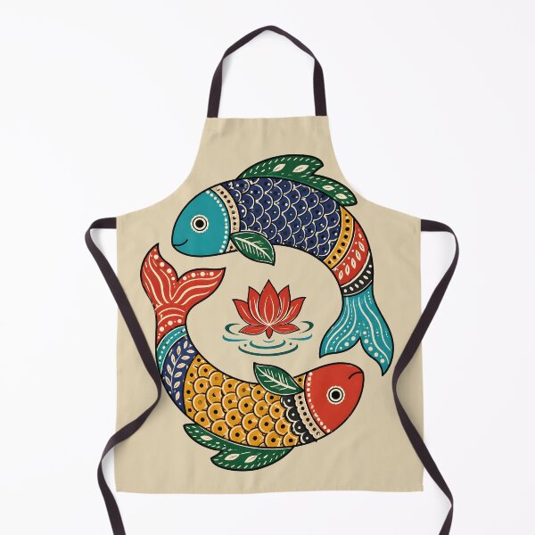 Item preview, Arte popular de peces circulares inspirados en Gond designed and sold by MAD's Recreation Studio.