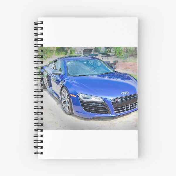 Item preview, 2010 Blue Audi R8 High-Gloss Black Chin Spoiler Detail Close-Up Photography   designed and sold by RichFrancoCars.
