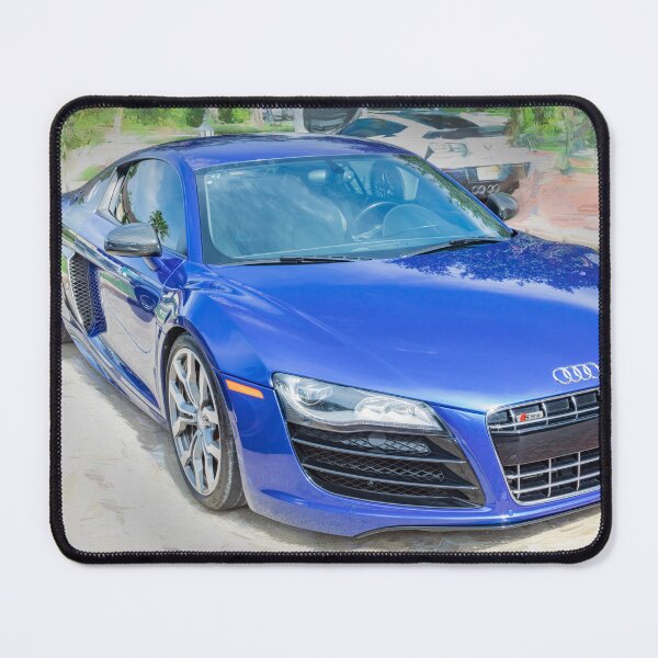 Item preview, 2010 Blue Audi R8 High-Gloss Black Chin Spoiler Detail Close-Up Photography   designed and sold by RichFrancoCars.