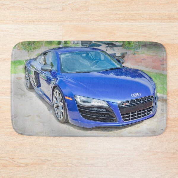Item preview, 2010 Blue Audi R8 High-Gloss Black Chin Spoiler Detail Close-Up Photography   designed and sold by RichFrancoCars.