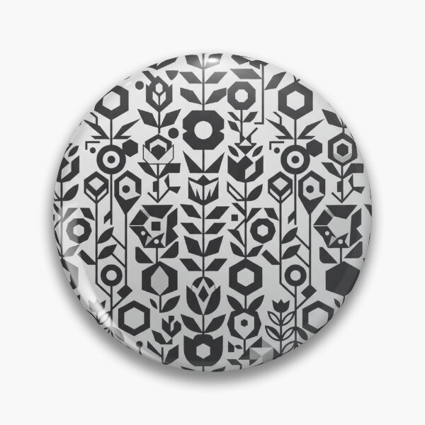 Item preview, Geometric Black And White Floral Pattern designed and sold by Owcomm.