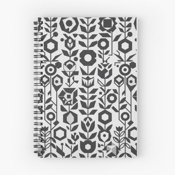 Item preview, Geometric Black And White Floral Pattern designed and sold by Owcomm.