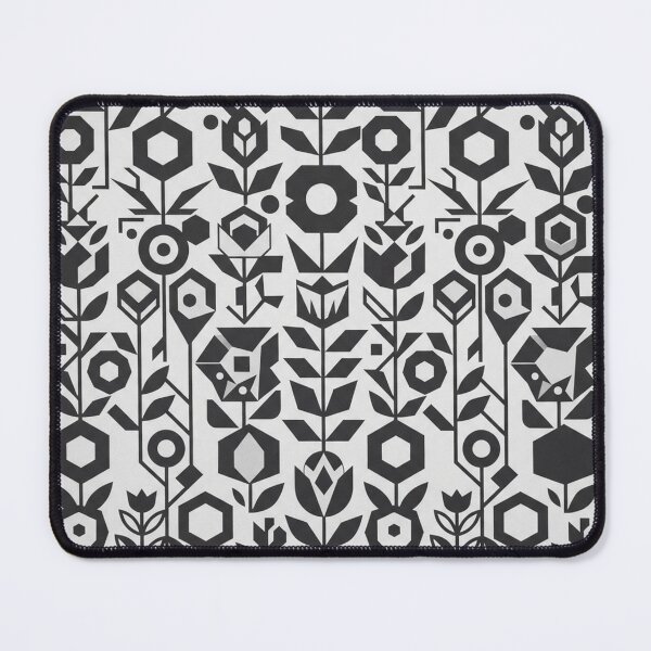 Item preview, Geometric Black And White Floral Pattern designed and sold by Owcomm.