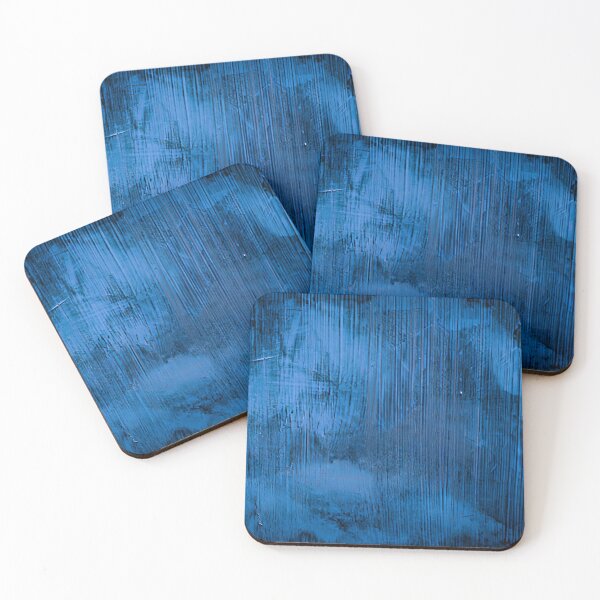 Item preview, Dark Electric Blue Vertical Lines Abstract Rain Texture Wall Art designed and sold by LuxocaDesigns24.
