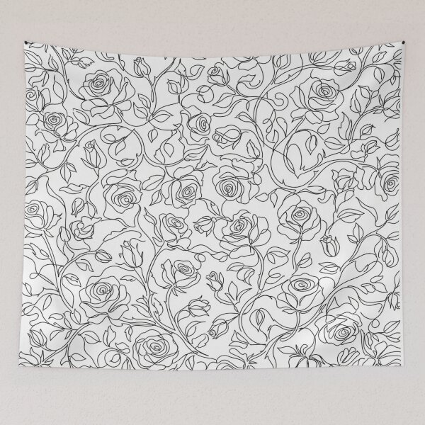 Item preview, Elegant Minimalist Continuous Line Rose Pattern designed and sold by Owcomm.
