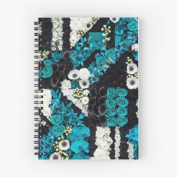Item preview, Teal And Black Floral Mosaic Art designed and sold by Owcomm.