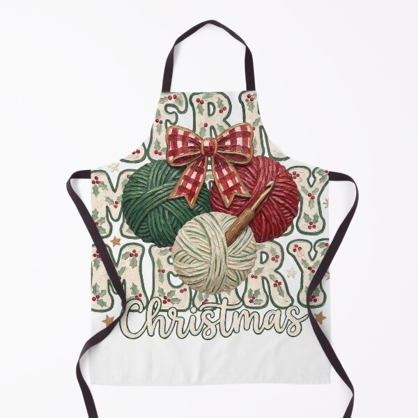 Item preview, Merry Christmas Crochet Knitting Yarn Lover Coquette Bow Women designed and sold by PopWear Studio.