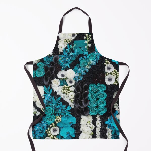 Item preview, Teal And Black Floral Mosaic Art designed and sold by Owcomm.