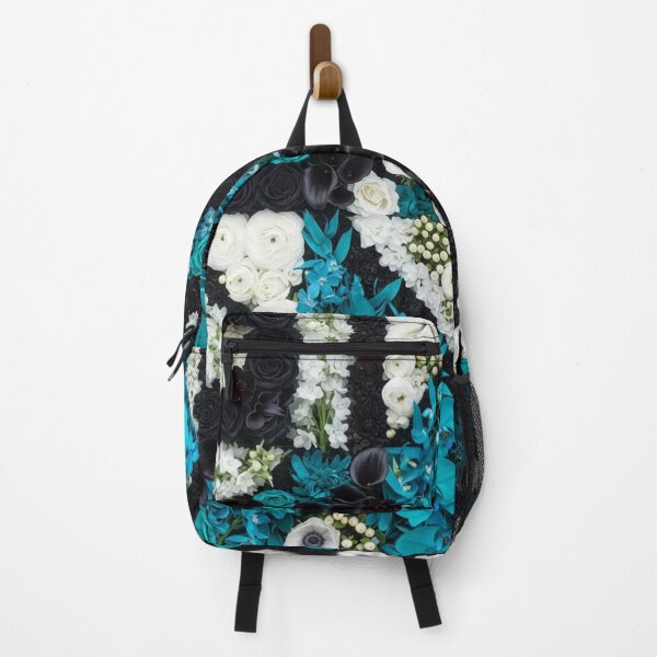 Item preview, Teal And Black Floral Mosaic Art designed and sold by Owcomm.