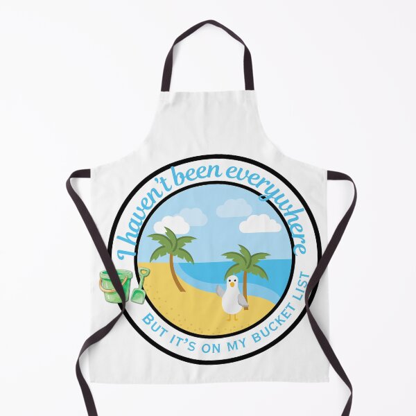 Item preview, I Haven't Been Everywhere Bucket List Badge | Beach Vacation Travel Design designed and sold by DonnaRaine.