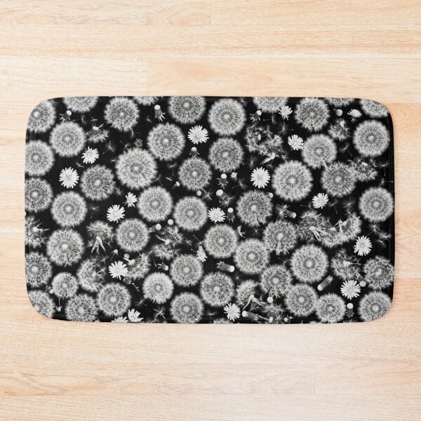 Item preview, Monochrome Dandelion Seed Heads Floral Pattern designed and sold by Owcomm.