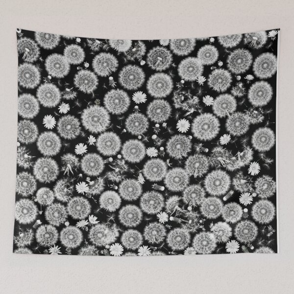 Item preview, Monochrome Dandelion Seed Heads Floral Pattern designed and sold by Owcomm.