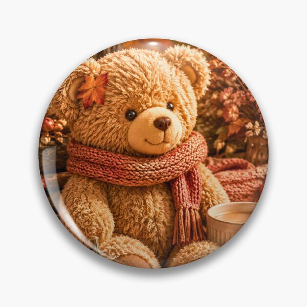 Item preview, ? Cozy Autumn Teddy Bear with Coffee designed and sold by Gold&pixels.