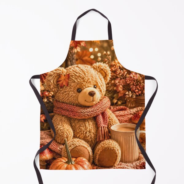 Item preview, ? Cozy Autumn Teddy Bear with Coffee designed and sold by Gold&pixels.