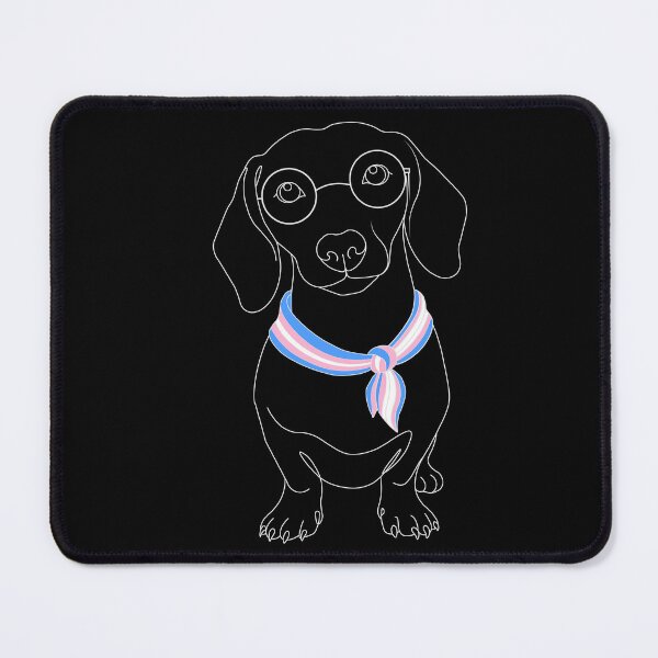 Item preview, Minimalist Dachshund with Glasses & Transgender Bandana designed and sold by TrueColorAr.