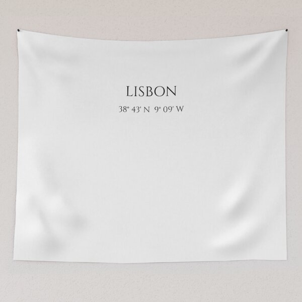 Item preview, Minimalist Lisbon Coordinates Quiet Luxury Graphic T-Shirt designed and sold by ForgeAndFaith.