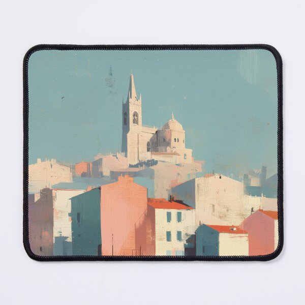 Item preview, Marseille Harbor, Coastal Pastel Decor designed and sold by MarkedArtPrints.
