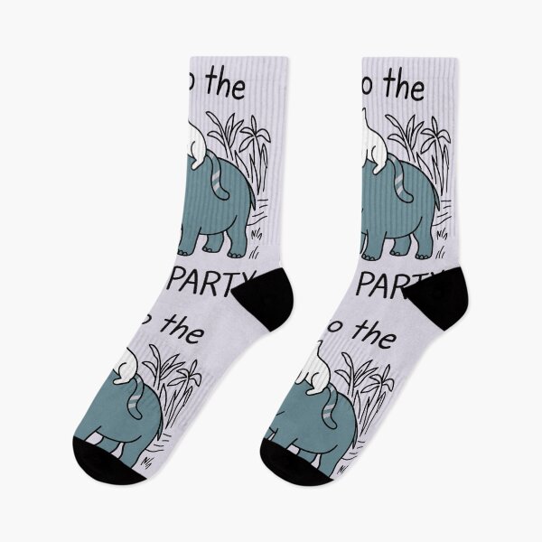 Item preview, Off To The River Party Cute White Cat Riding Hippo designed and sold by Amir Faysal.