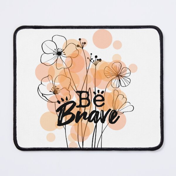 Item preview, Be Brave Floral Typography Cute Inspirational Quote designed and sold by BarakahCrafts.