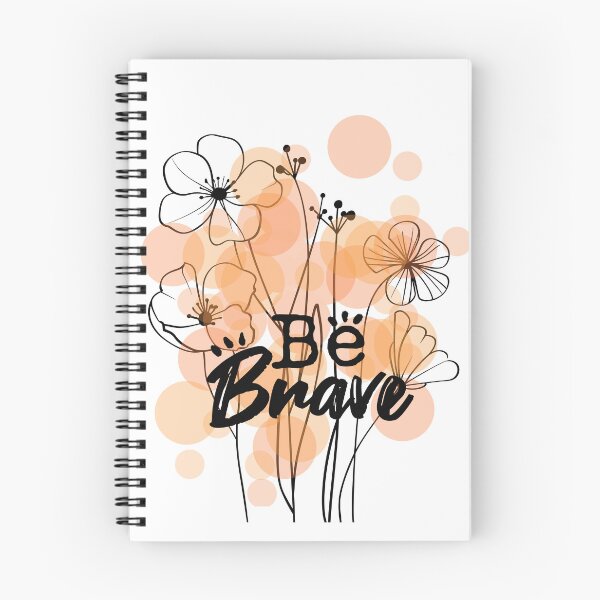 Item preview, Be Brave Floral Typography Cute Inspirational Quote designed and sold by BarakahCrafts.