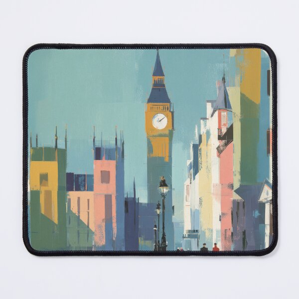 Item preview, London Big Ben, Riverside Pastel Decor designed and sold by MarkedArtPrints.